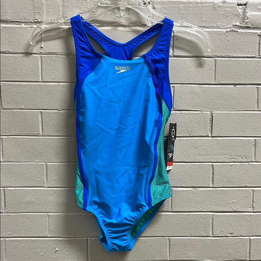 NWT Speedo Vibrant Blue and Teal Swimsuit